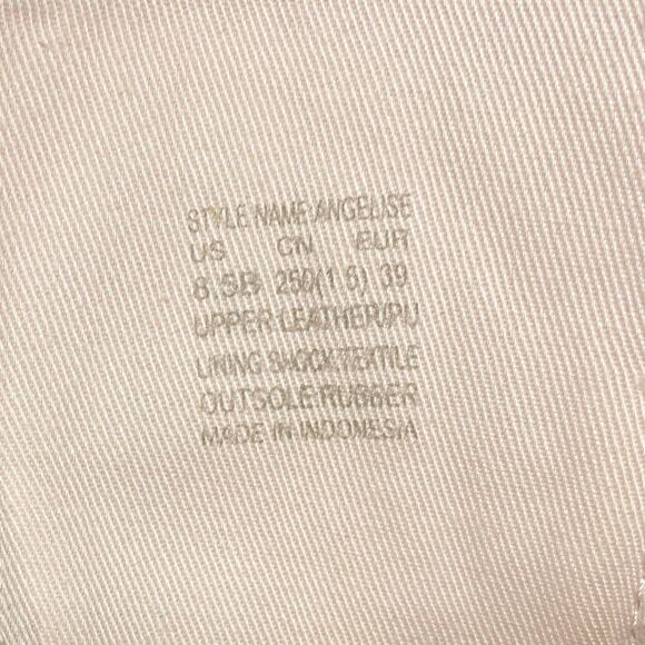 Kate Spade Angelise Leather Silhouette Sneakers Size 8.5B White Gold Lace-up - Picture 8 of 9